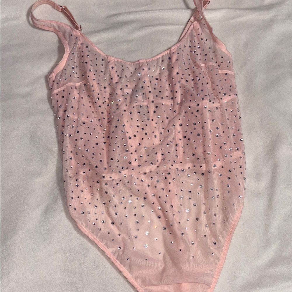 Victoria's Secret Very Sexy Sugar Coated Rhinestone wicked corset Teddy XXL